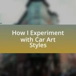 How I Experiment with Car Art Styles