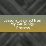 Lessons Learned from My Car Design Process