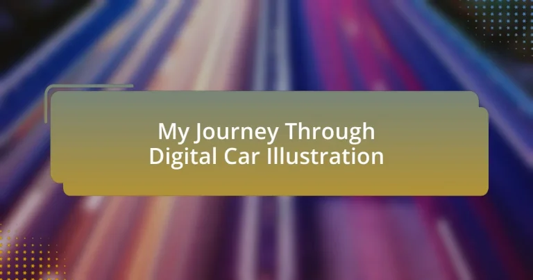 My Journey Through Digital Car Illustration