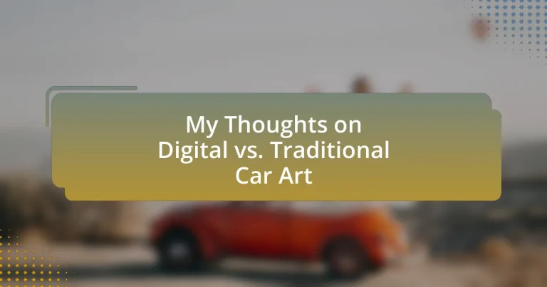 My Thoughts on Digital vs. Traditional Car Art