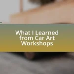What I Learned from Car Art Workshops