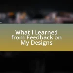 What I Learned from Feedback on My Designs
