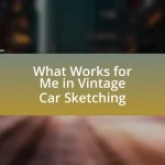 What Works for Me in Vintage Car Sketching